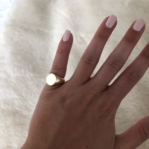 Gold Signet Pinky Ring